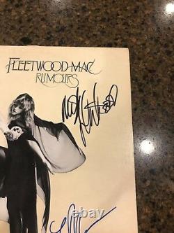 Fleetwood Mac A Signé L’album Vinyle Dédicacé Rumours Proof 1