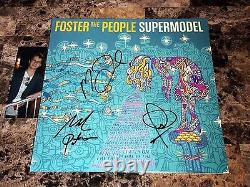 Foster The People Rare Band Signé Limited Vinyl Lp Record Supermodel Coa Photo