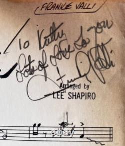 Frankie Valli signé, tableau de séance studio AFM Over Me Four Seasons RARE