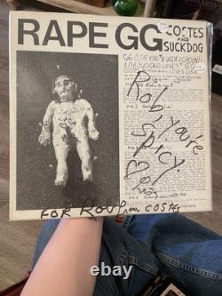 GG Allin VINYLE RARE LP R@PE NM Signé GG Costes & Suckdog