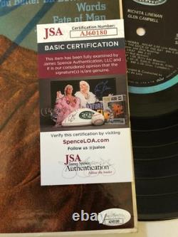 GLEN CAMPBELL Disque Vinyle LP Signé Wichita Lineman JSA COA Preuve Photo