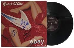 Great White signé deux fois Shy Album COA preuve exacte disque vinyle autographié