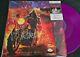 Groupe Judas Priest Signé Autographié Bouclier Invincible Jsa Vinyle Record Violet