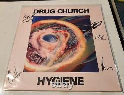 Hygiène par DRUG CHURCH Vinyle LP Autographié Signé Orange Os Bleu Éclaboussures