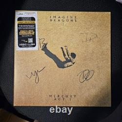 Imagine Dragons Groupe Signé Autographe Mercury Acte 1 Vinyle LP JSA COA