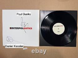 Interpol signé disque vinyle LP Autographié Antics Paul Banks Daniel Kessler