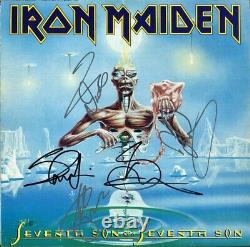 Iron Maiden Septième Fils De A, Fully Signed Vinyl Lp Bruce Dickinson +4 Autograph