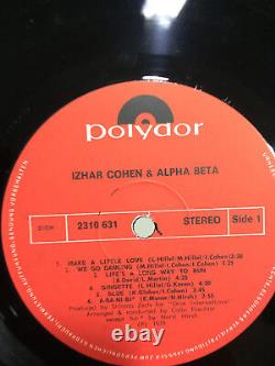 Izhar Cohen Alpha Beta Autographe Méga Rare Lp Enregistrement Vinyle Ex