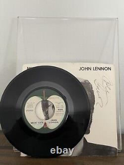 JONH LENNON /MIND GAMES/ APPLE 1868, 45rpm avec Vinyle Autographié
