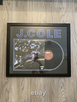 J Cole Autographe Signé 2014 Forest Hills Drive Vinyl Record Lp Framed! Jsa Coa
