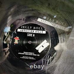 Jelly Roll Signed Addiction Kills Smoke Grey Edition Vinyl Tout Neuf