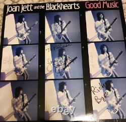 Joan Jett et les Blackhearts Album vinyle autographe de bonne musique (1986)