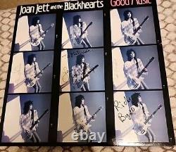 Joan Jett et les Blackhearts Album vinyle autographe de bonne musique (1986)