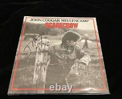John Cougar Mellencamp Disque vinyle autographié ÉPOUVANTAIL Beckett COA