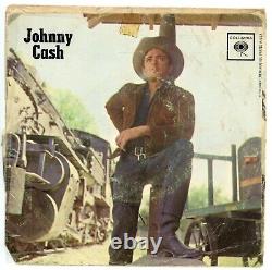 Johnny Cash Signé 1962 Bonanza! / Pick A Bale O' Cotton Vinyl Album Jsa Loa