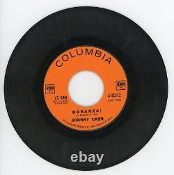 Johnny Cash Signé 1962 Bonanza! / Pick A Bale O' Cotton Vinyl Album Jsa Loa