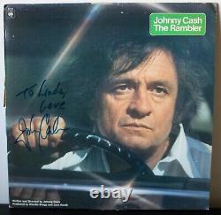 Johnny Cash a signé l'album vinyle 'The Rambler' avec une dédicace - JSA LOA