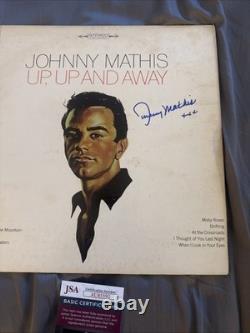 Johnny Mathis Disque Vinyle Album Autographié 'Up Up And Away' Certifié JSA