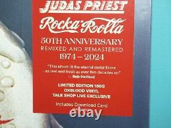 Judas Priest Rocka Rolla 50e Anniversaire Vinyle LP Carte Art Signée Incluse