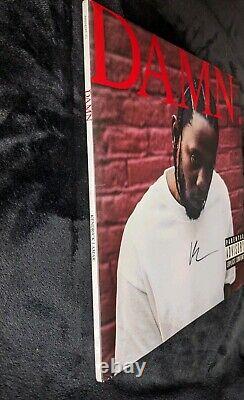 KENDRICK LAMAR ALBUM VINYLE D'AUTOGRAPH SIGNÉ ROUGE 2xLP DAMN TRÈS RARE