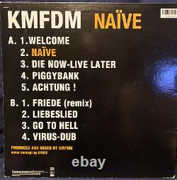 KMFDM Naive Vinyle Presse Original ! OOP Rare ! Complet Autographié Par Le Groupe