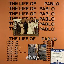 Kanye West A Signé Vinyl Beckett Coa The Life Of Pablo Tlop Album Record Bas