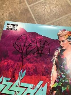 Kesha Ke$ha Autographe Signé Warrior Disque Vinyle Rose Jsa Coa