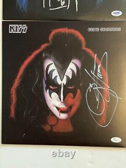 Kiss Signed Album/record/vinyle Par Les 4 Membres Rare Jsa/psa