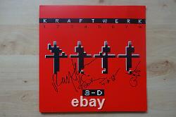 Kraftwerk Complet Signé Lp-cover 3-d Vinyle Apeca