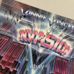 LP vinyle signé Vinnie Vincent Invasion, disque autographe 1986 Chrysalis