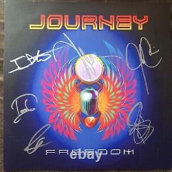 L'album Lp De Journey Freedom Avec Carte D'art Signée Par Toute La Bande Autographié Vinyl