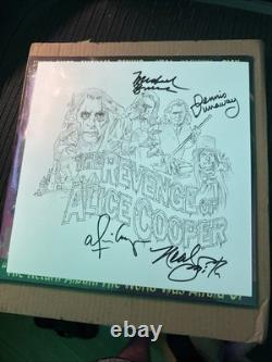 La Vengeance d'Alice Cooper Violet 2LP Vinyle Autographié Signé DOMMAGE Lire