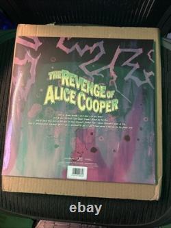 La Vengeance d'Alice Cooper Violet 2LP Vinyle Autographié Signé DOMMAGE Lire