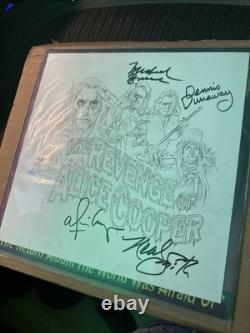 La Vengeance d'Alice Cooper Violet 2LP Vinyle Autographié Signé DOMMAGE Lire