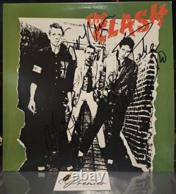 Le disque vinyle autographe de l'album éponyme de The Clash 4 signatures COA VEUILLEZ LIRE