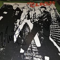 Le disque vinyle autographe de l'album éponyme de The Clash 4 signatures COA VEUILLEZ LIRE