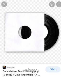 Les Étrangleurs Les Matières Sombres Vinyl Lp Signé Test Appuyant Sur Rare 1 De Seulement 25