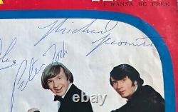 Les Monkees Signé par tous (4) Thème des Monkees 45 Disque Vinyle Couverture