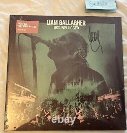 Liam Gallagher Oasis Autographe Signé MTV Unplugged Vinyle Record Scellé