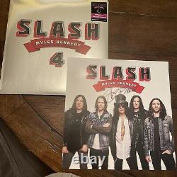 Lithographie Signée Slash 4 Vinyl Lp Autographes Et Roses Auto Vinyl