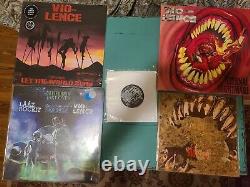 Lot de 6 vinyles Vio-Lence RARES : Eternal Nightmare, Démos signées 7, Vomit Bag 10.
