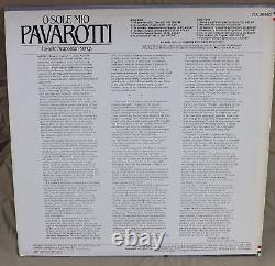 Luciano Pavarotti Signé Autographié O Sole Mio Album Vinyl Lp Record Napolitan