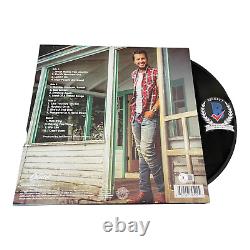 Luke Bryan a signé l'autographe de l'album vinyle LP 'What Makes You Country' Bas Beckett