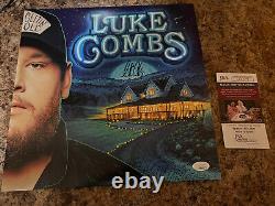 Luke Combs Obtient L'ancien Signé Vinyl Jsa Coa Authentification