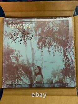 Mandy Moore DANS LA VRAIE VIE (Ltd. Blue, Litho signée) Vinyle LP scellé Autographié