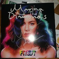 Marina And The Diamonds Froot Signed Autographied Black Vinyl Lp Rare Electra