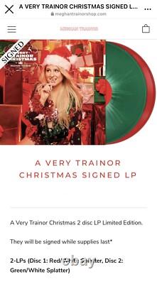 Meghan Trainor Un Noël Très Trainor 2LP Vinyle Signé Autographié JSA COA