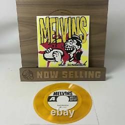Melvins Shit Sandwich Vinyl 7 Orange Clair Avec Des Taches Noires Signed Rare
