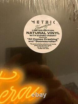Metric Formentera Album De Vinyle Naturel W Signé Insertion New Non Utilisé Merch Autograph