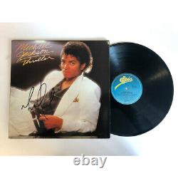 Michael Jackson Hand Signé Framed Thriller Vinyl Album Record Certificate